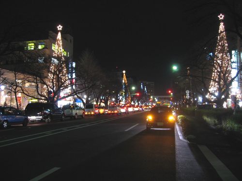国立駅前大学通りのｲﾙﾐﾈｰｼｮﾝ 2008.12.24