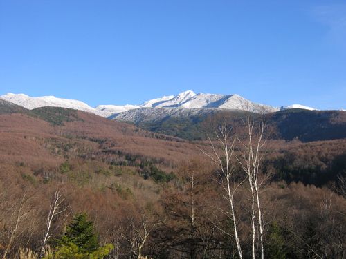 蓼科高原から見た天狗岳他、北八ヶ岳 08.11.22