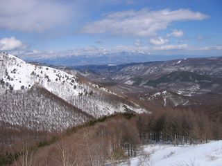 車山高原から見た浅間山　08.3.6