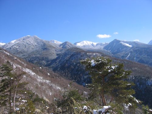 八方台から見た八ヶ岳の山々　08.2.1