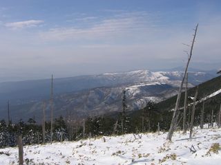 北八ヶ岳から見た車山方面　08.1.10