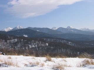 ﾛｰﾌﾟｳｪｲ登山道から見た八ヶ岳連峰