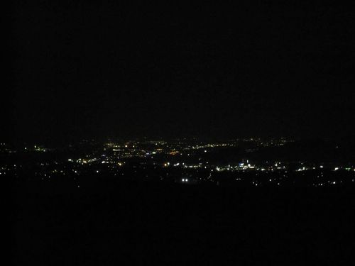 「月見荘」から見た千曲市の夜景
